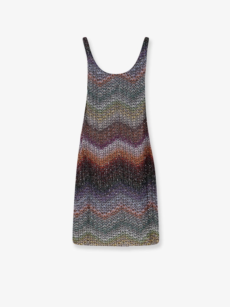 short knitted dress with all-over sequins by Selfnex