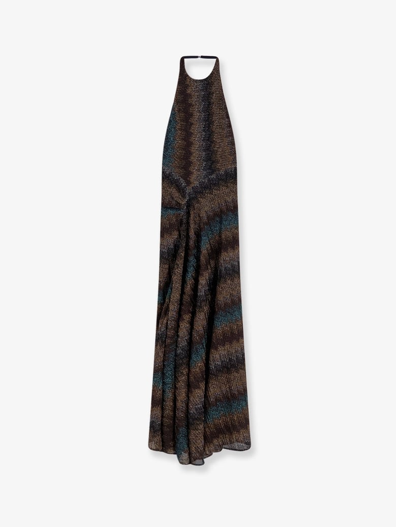 viscose and metallic fiber dress by Selfnex