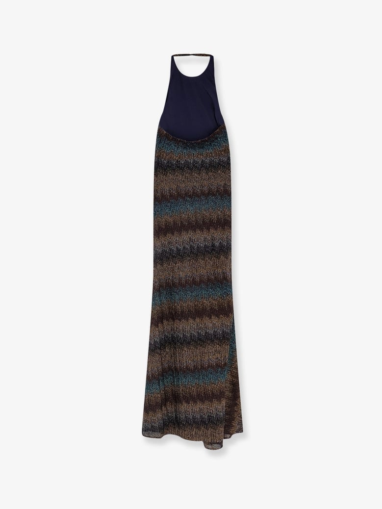 viscose and metallic fiber dress by Selfnex