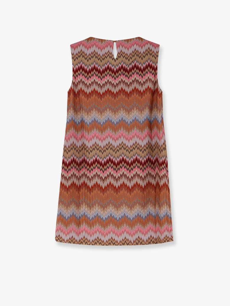 short viscose dress with chevron pattern by Selfnex