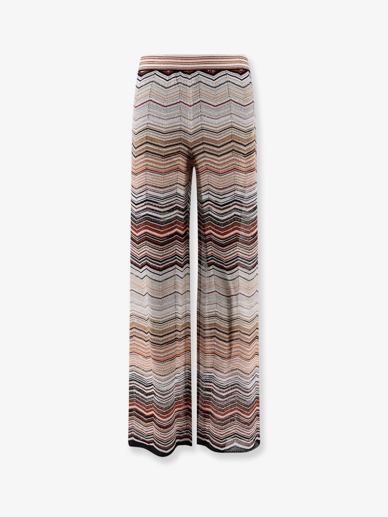 viscose trousers with laminated chevron pattern by Selfnex