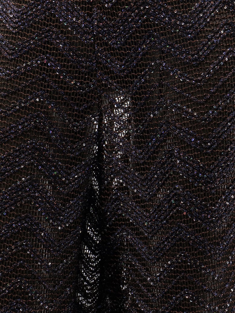 viscose blend trousers with chevron pattern by Selfnex