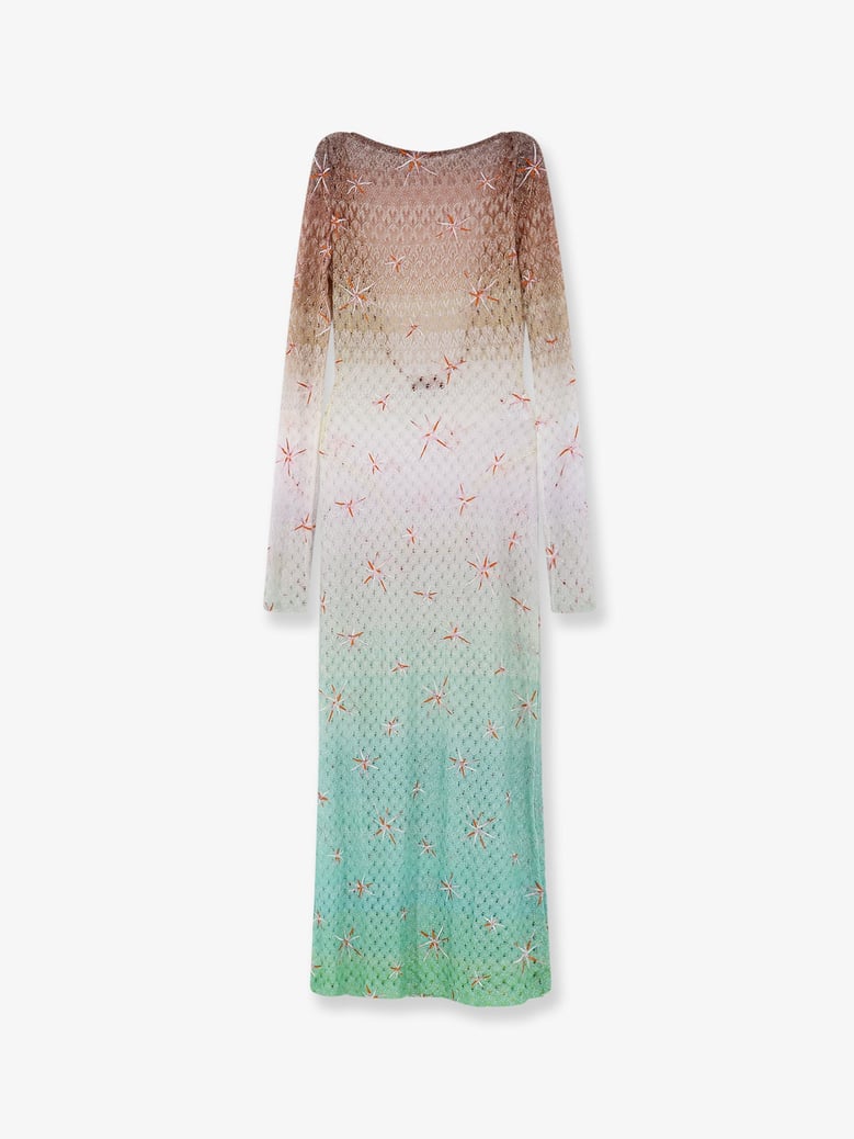 multicolor long cover up dress by Selfnex