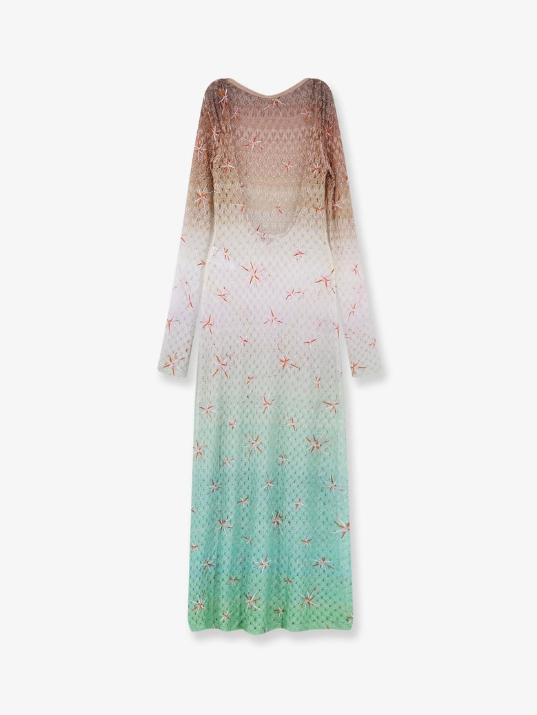 multicolor long cover up dress by Selfnex