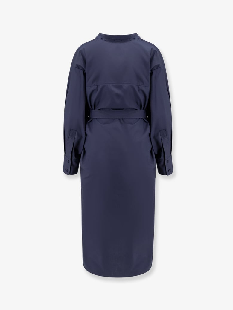 dress — belted cotton blue by Selfnex