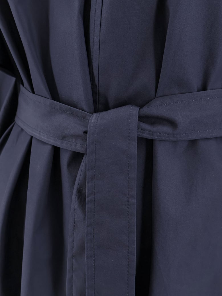 dress — belted cotton blue by Selfnex