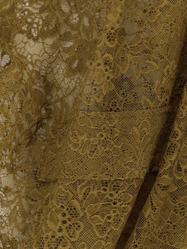 sleeveless lace jacket green by Selfnex