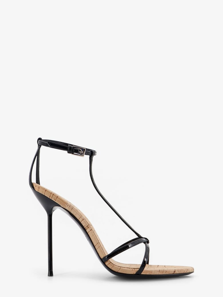 sandals lidia black leather/cork by Selfnex