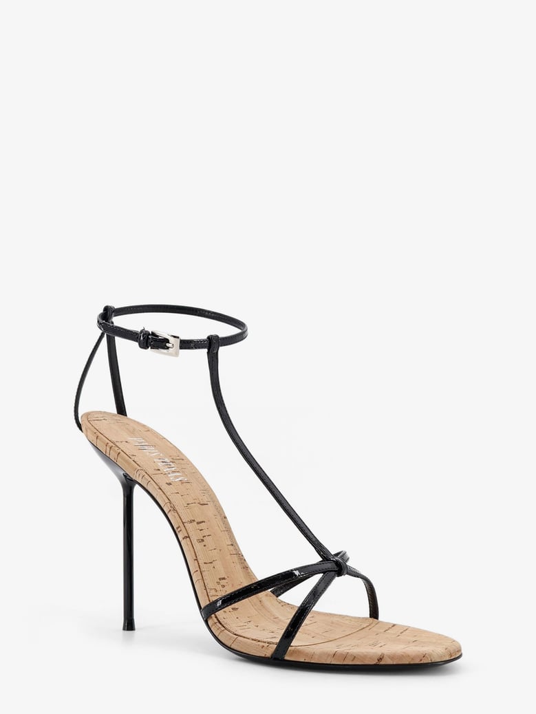sandals lidia black leather/cork by Selfnex