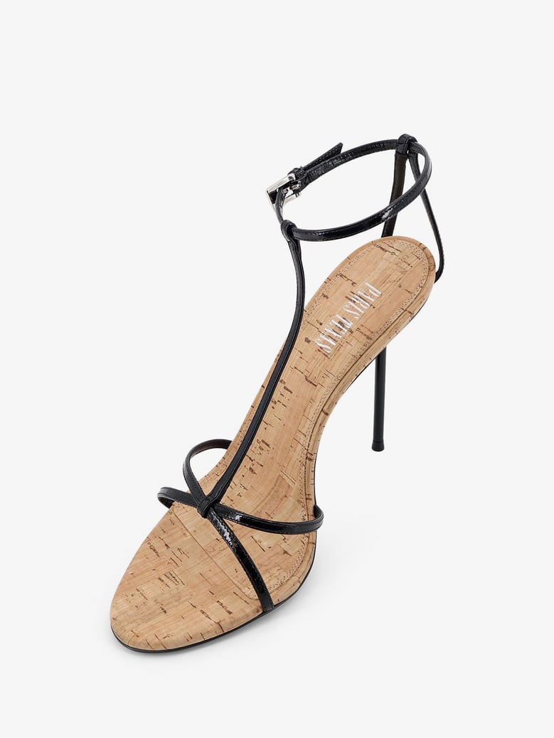 sandals lidia black leather/cork by Selfnex