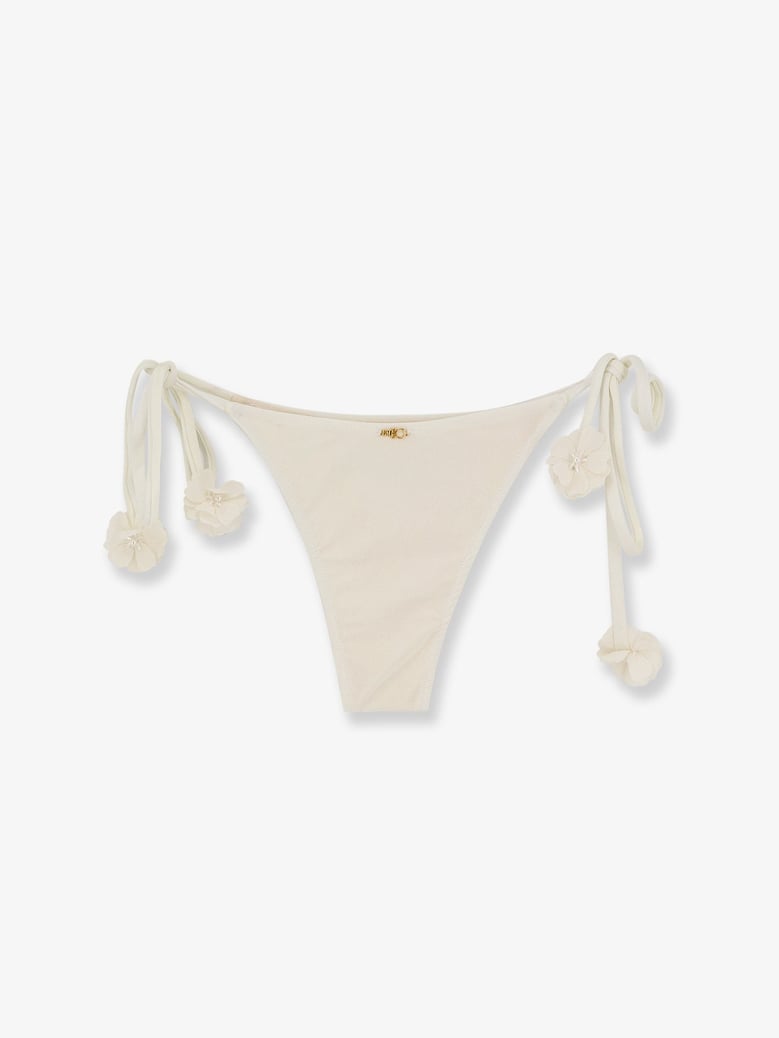 nylon bikini bottoms with floral detail by Selfnex