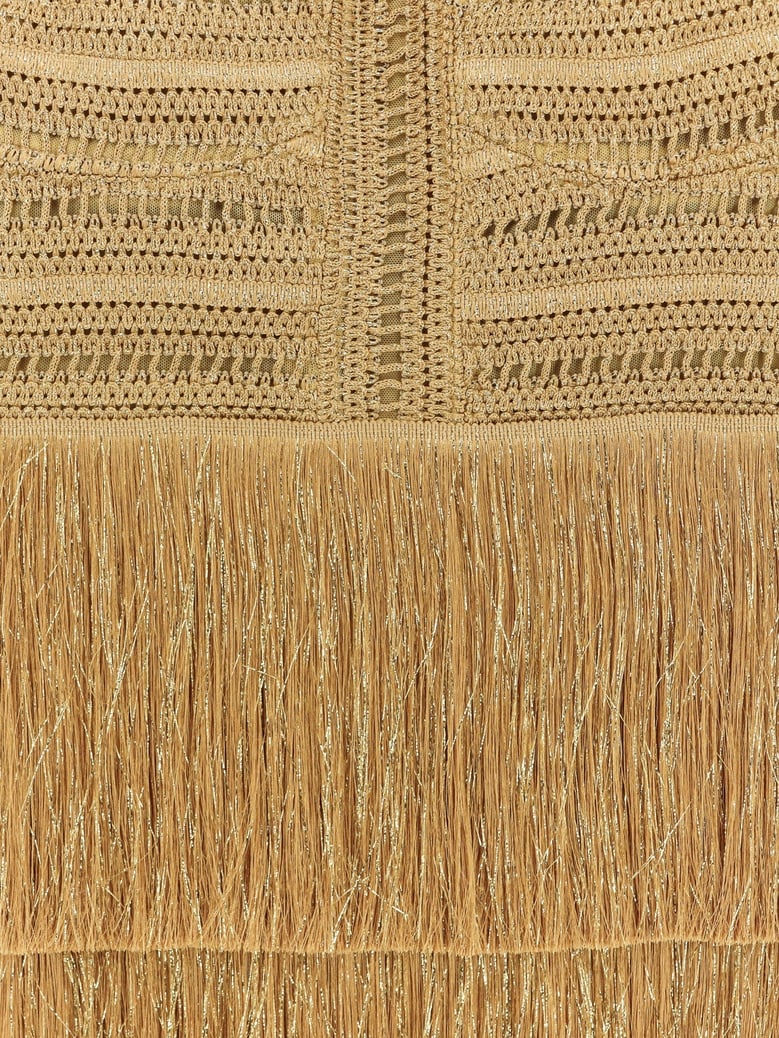 long dress with embroidered corset — gold by Selfnex