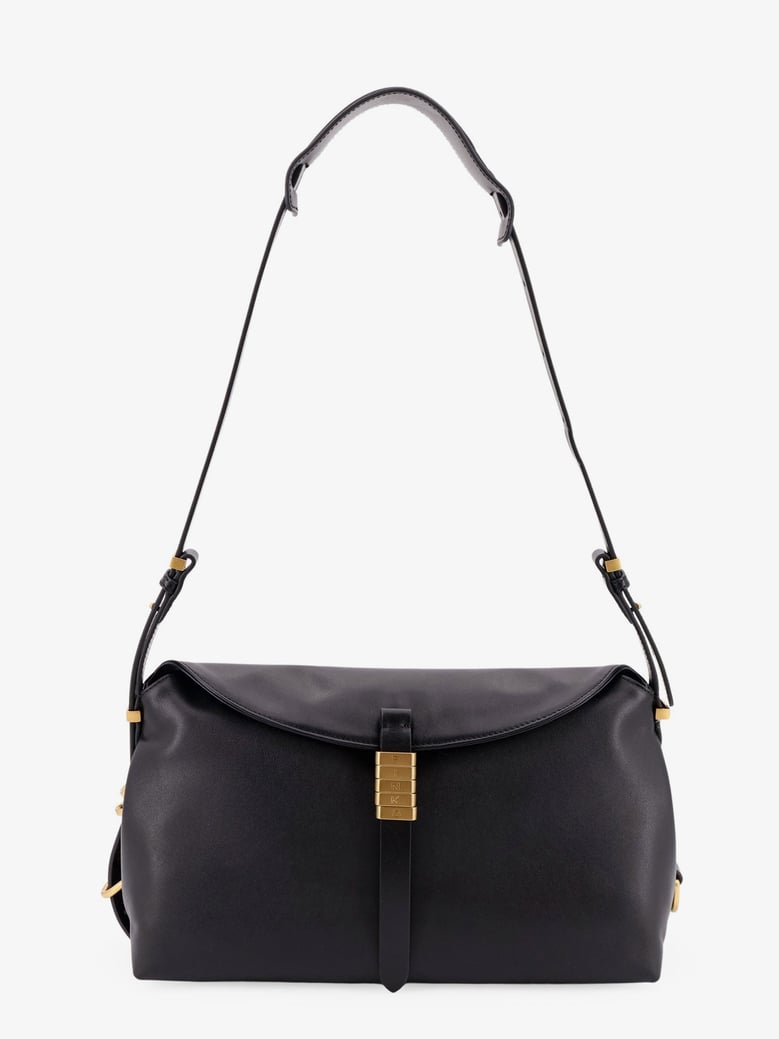 leather shoulder bag with metal detail by Selfnex