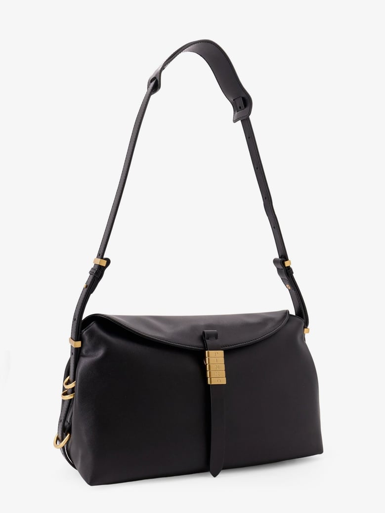 leather shoulder bag with metal detail by Selfnex