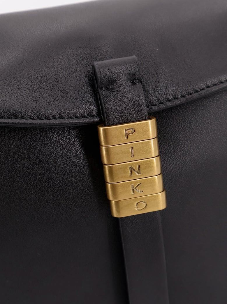 leather shoulder bag with metal detail by Selfnex