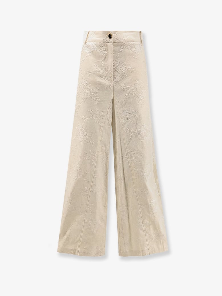 linen trousers beige by Selfnex