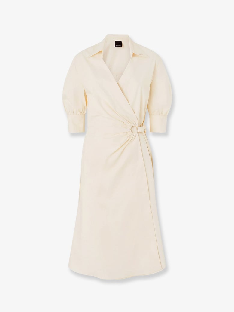 dress a-line stretch cotton beige by Selfnex