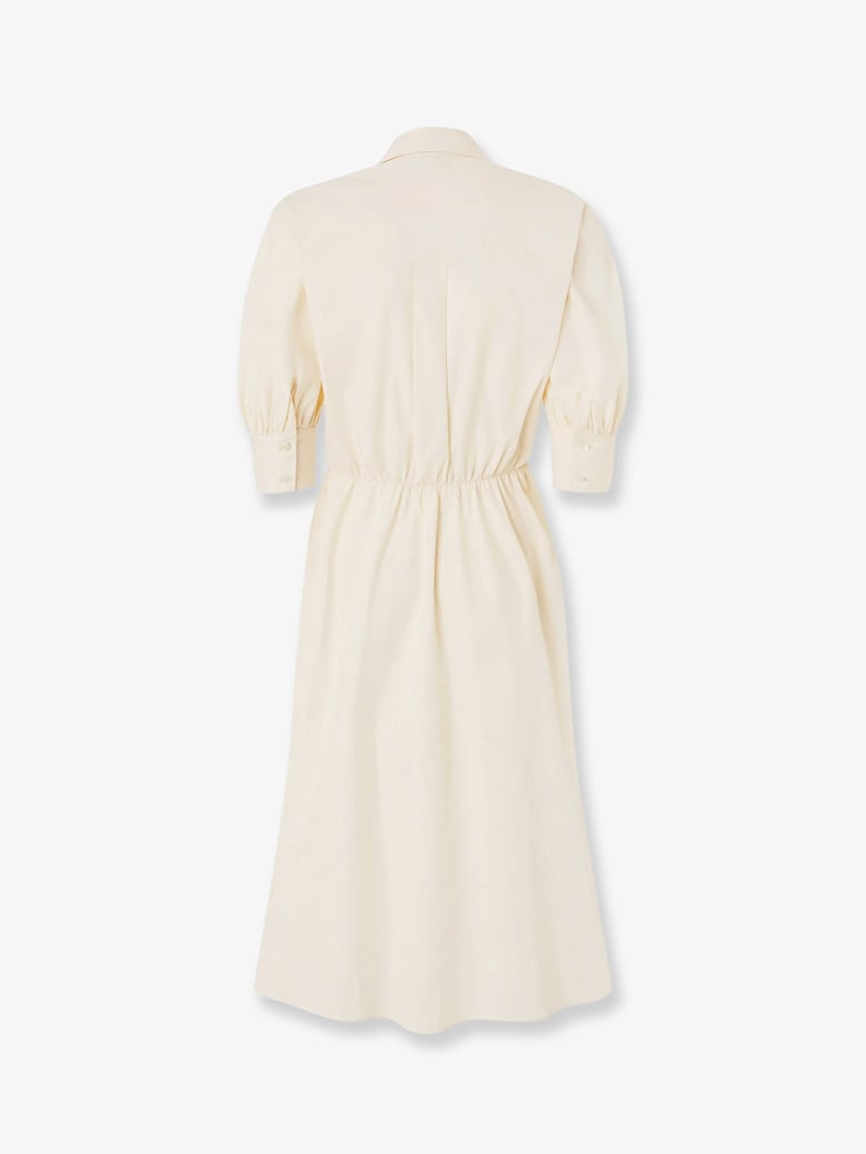 dress a-line stretch cotton beige by Selfnex