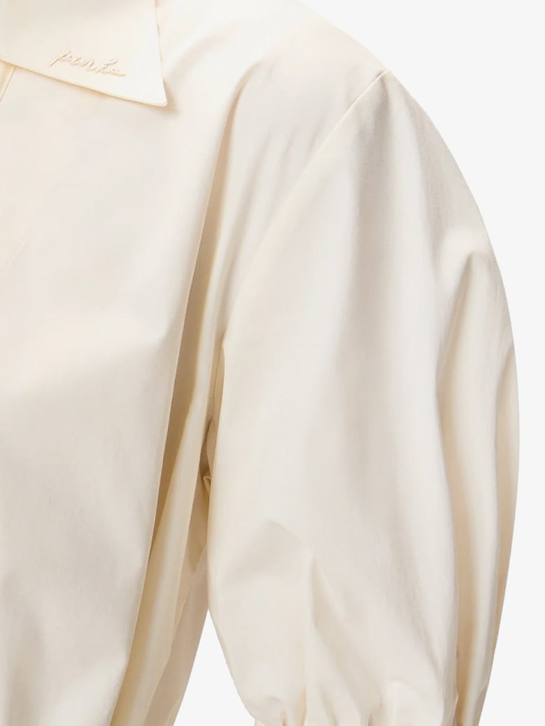 dress a-line stretch cotton beige by Selfnex