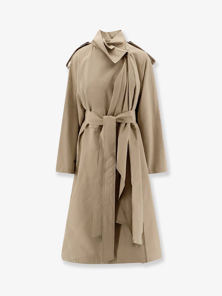 linen and cotton trench coat by Selfnex