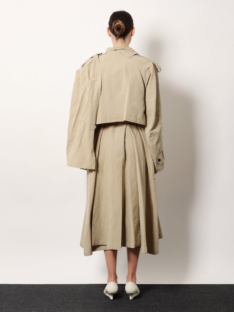 linen and cotton trench coat by Selfnex