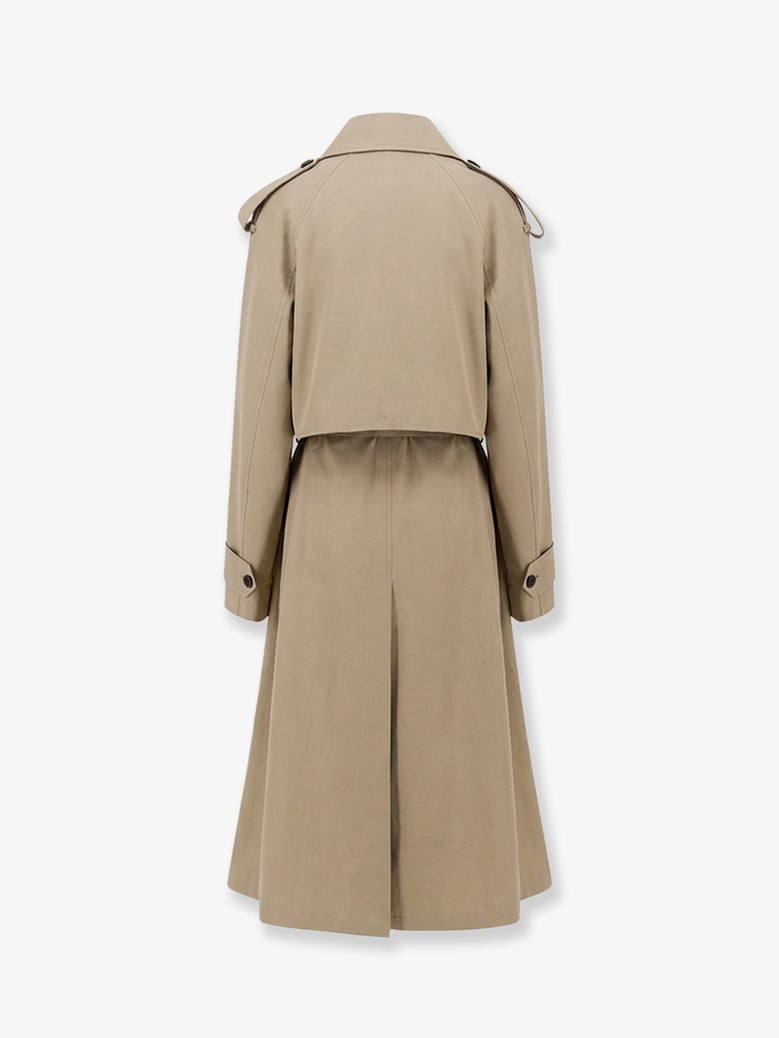 linen and cotton trench coat by Selfnex