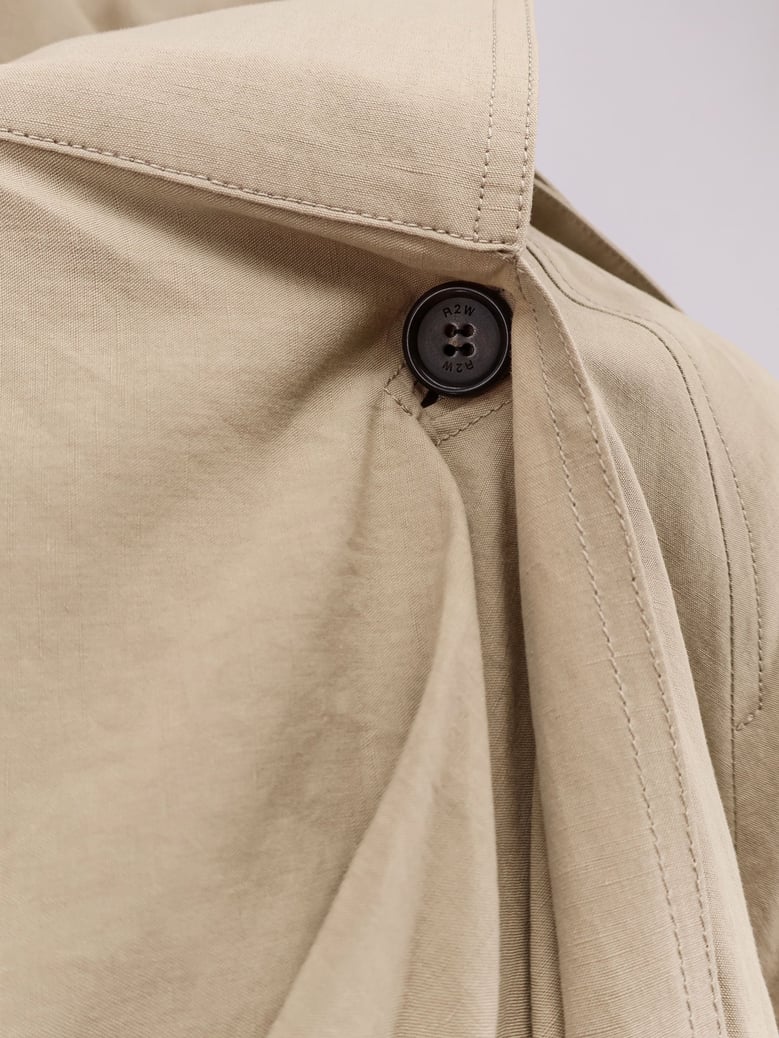 linen and cotton trench coat by Selfnex