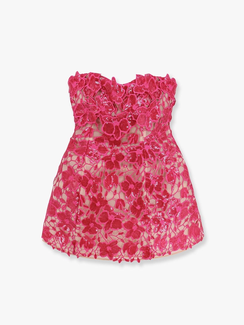 dress alira lace and sequin pink by Selfnex