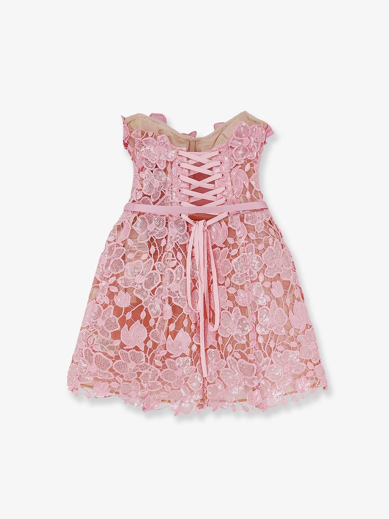mini dress with satin belt by Selfnex