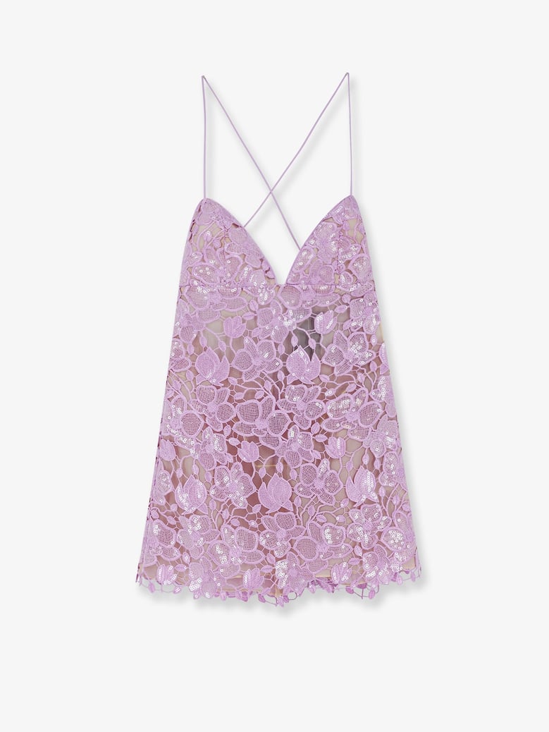 short dress sequin detail pink by Selfnex
