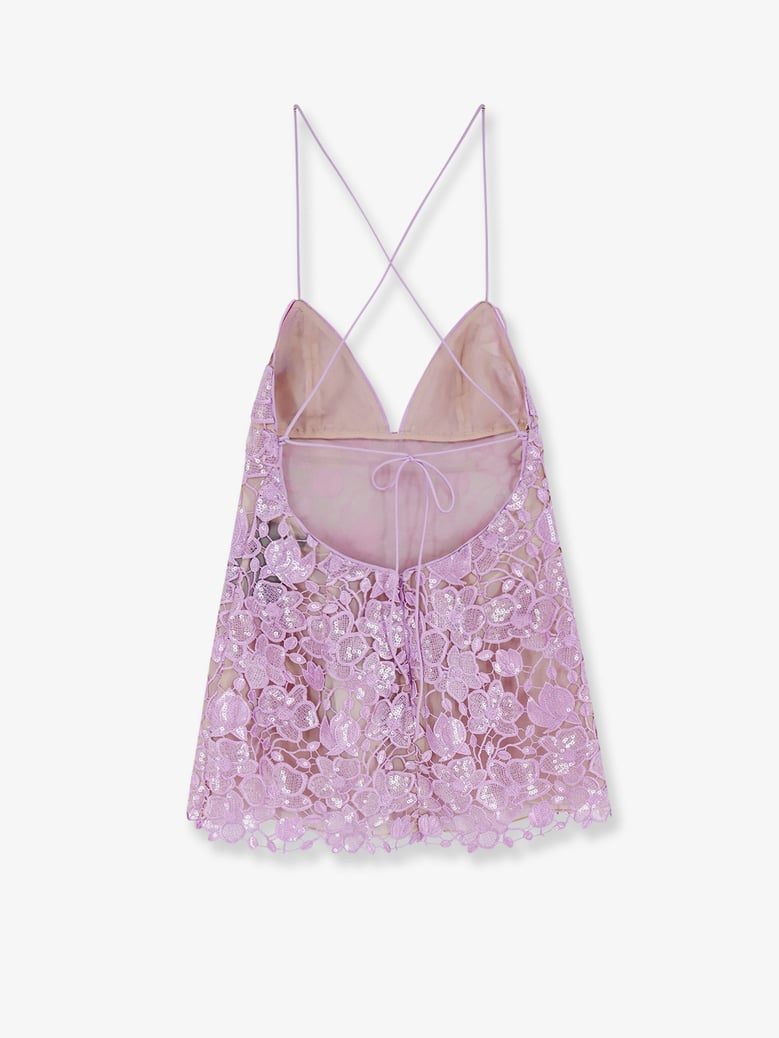 short dress sequin detail pink by Selfnex