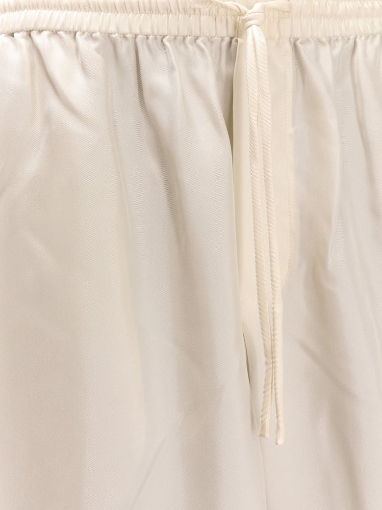 jogger trousers silk beige by Selfnex