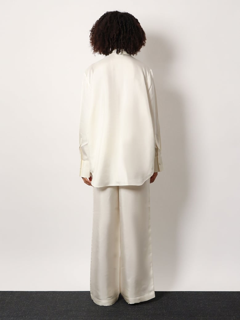 shirt tuxedo silk white by Selfnex