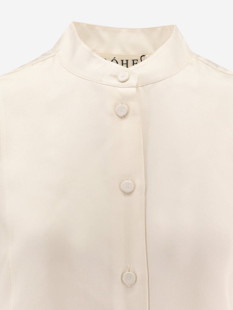 shirt tuxedo silk white by Selfnex