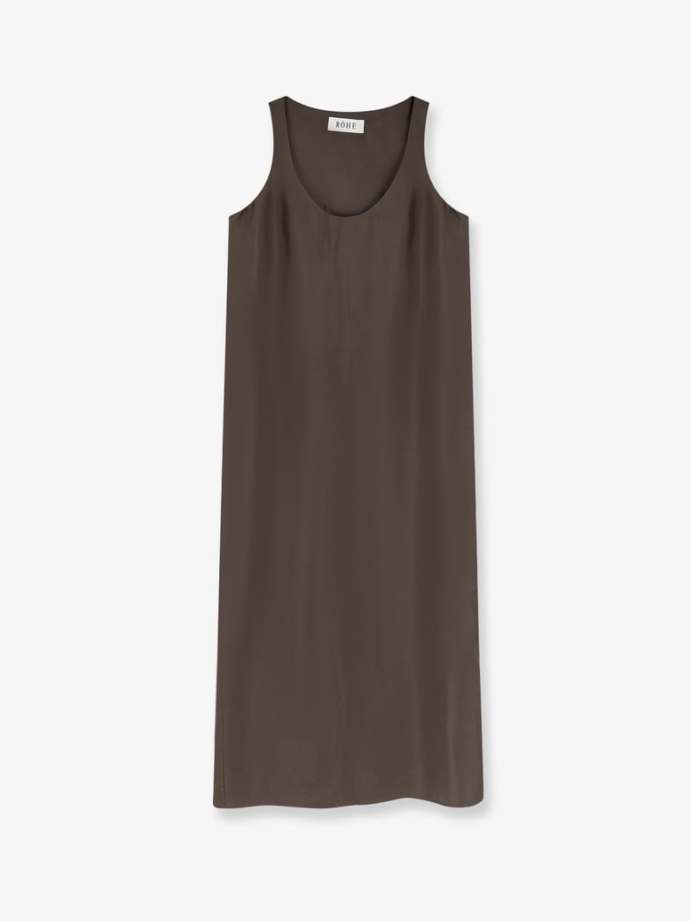 long silk dress brown by Selfnex