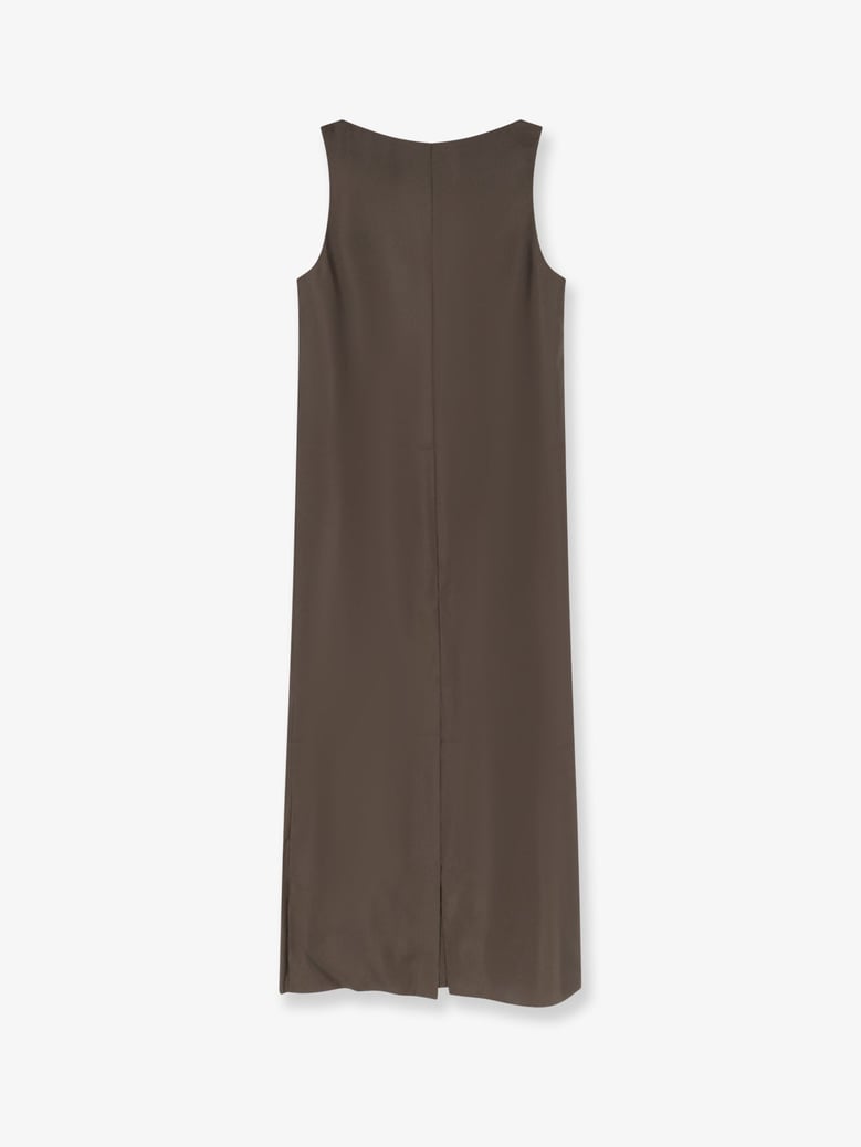 long silk dress brown by Selfnex