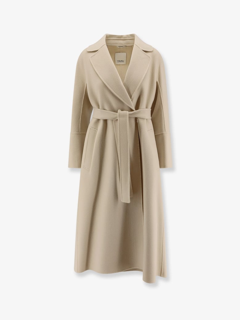 double-face virgin wool coat white by Selfnex