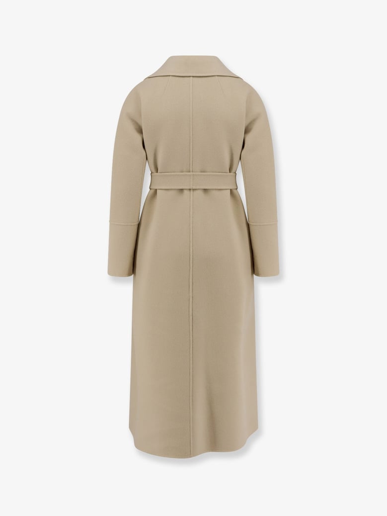double-face virgin wool coat white by Selfnex