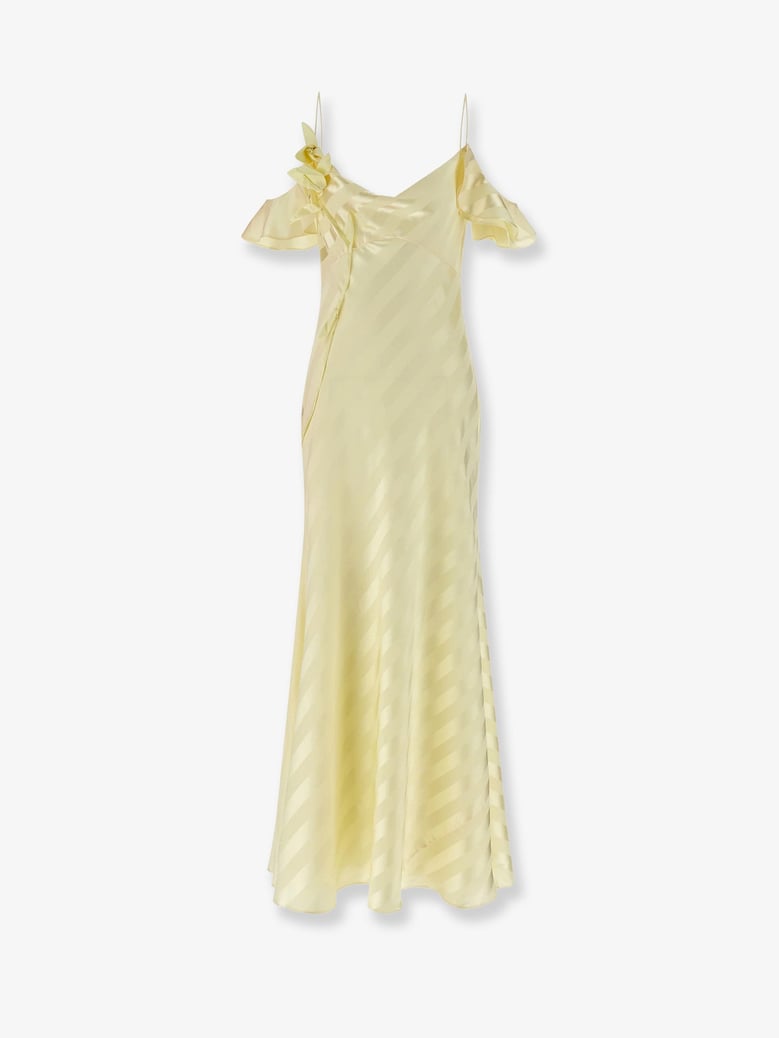 dress satin yellow by Selfnex