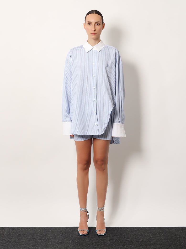 oversize striped cotton shirt by Selfnex