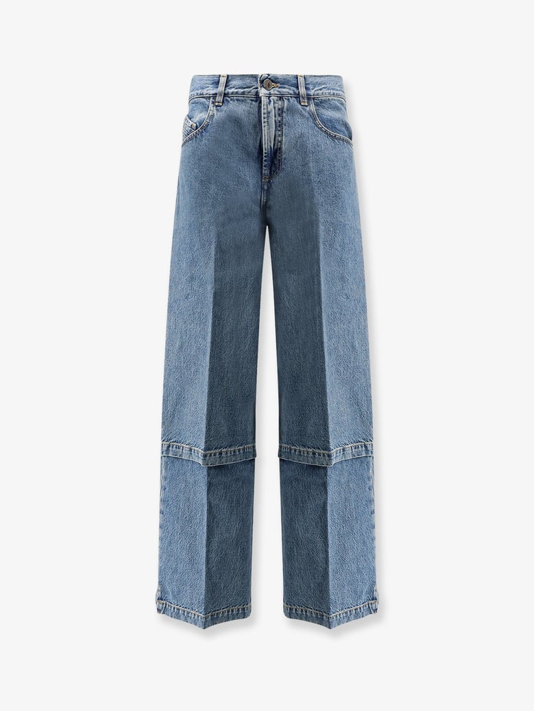 jeans with logo embroidery, blue by Selfnex