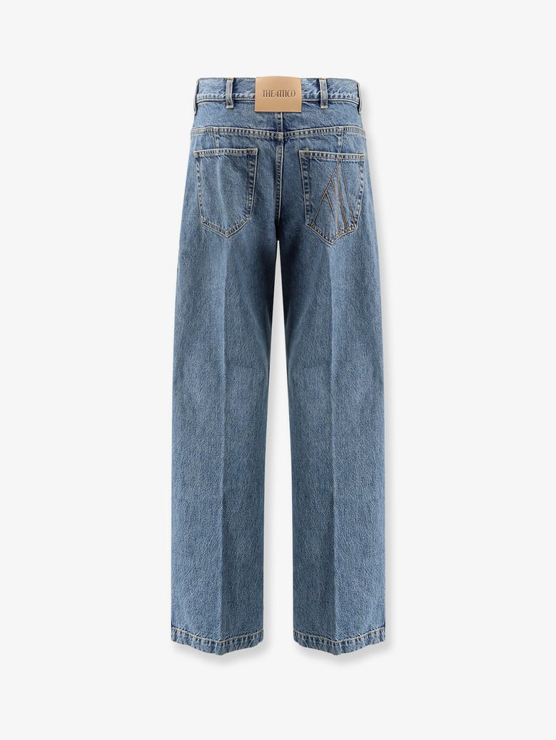 jeans with logo embroidery, blue by Selfnex