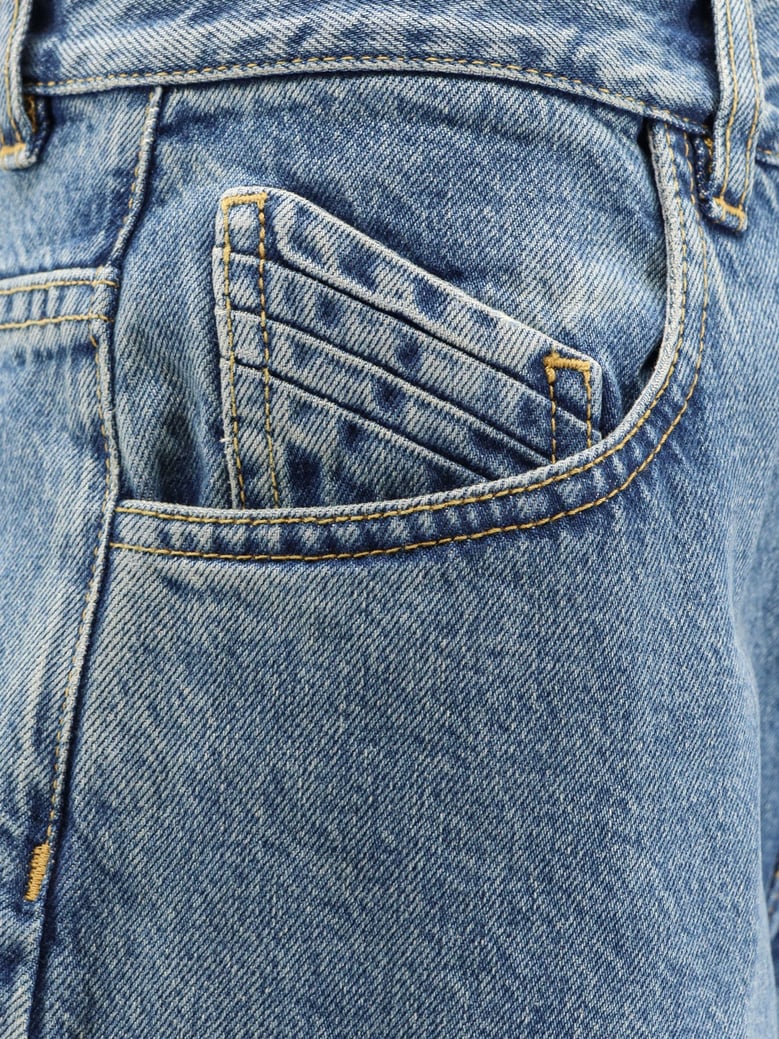 jeans with logo embroidery, blue by Selfnex