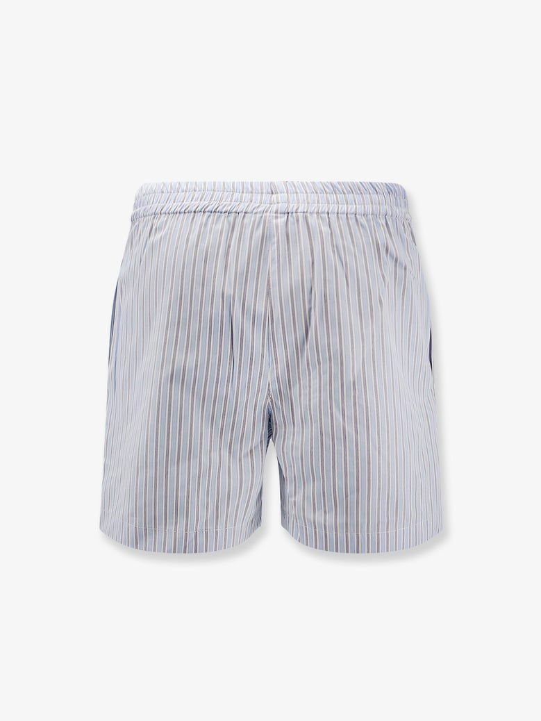 striped cotton shorts by Selfnex