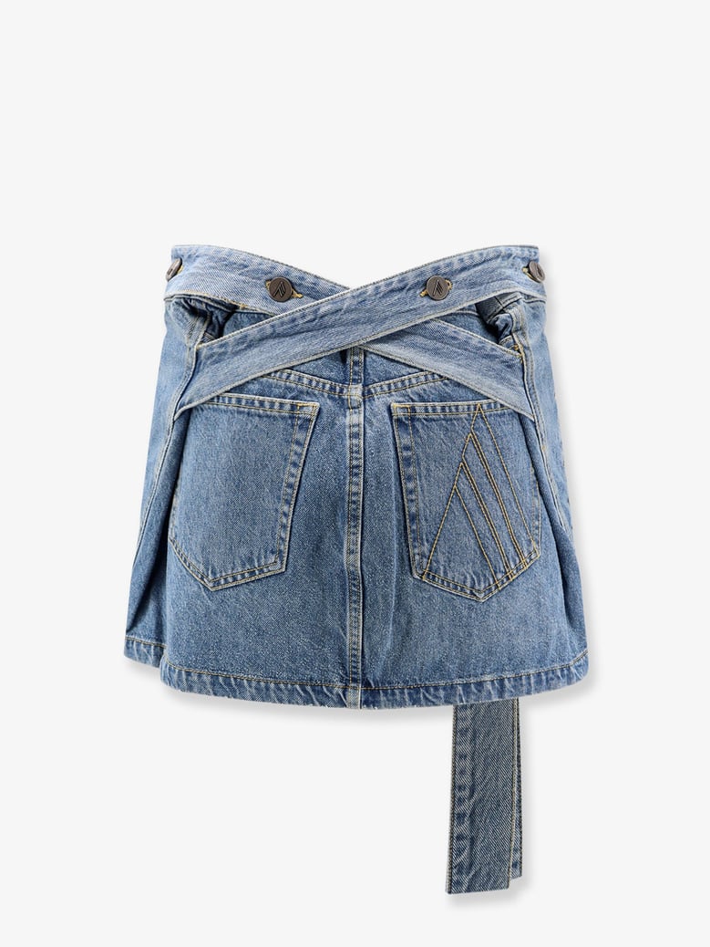 denim skirt with belt by Selfnex