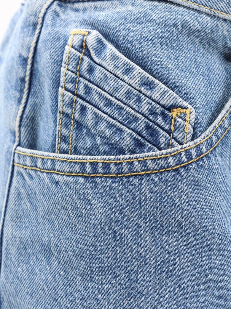 denim skirt with belt by Selfnex