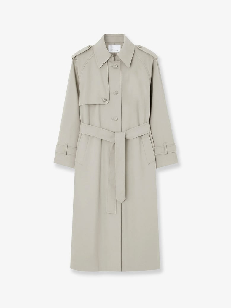 trench coat riva grey cotton blend by Selfnex