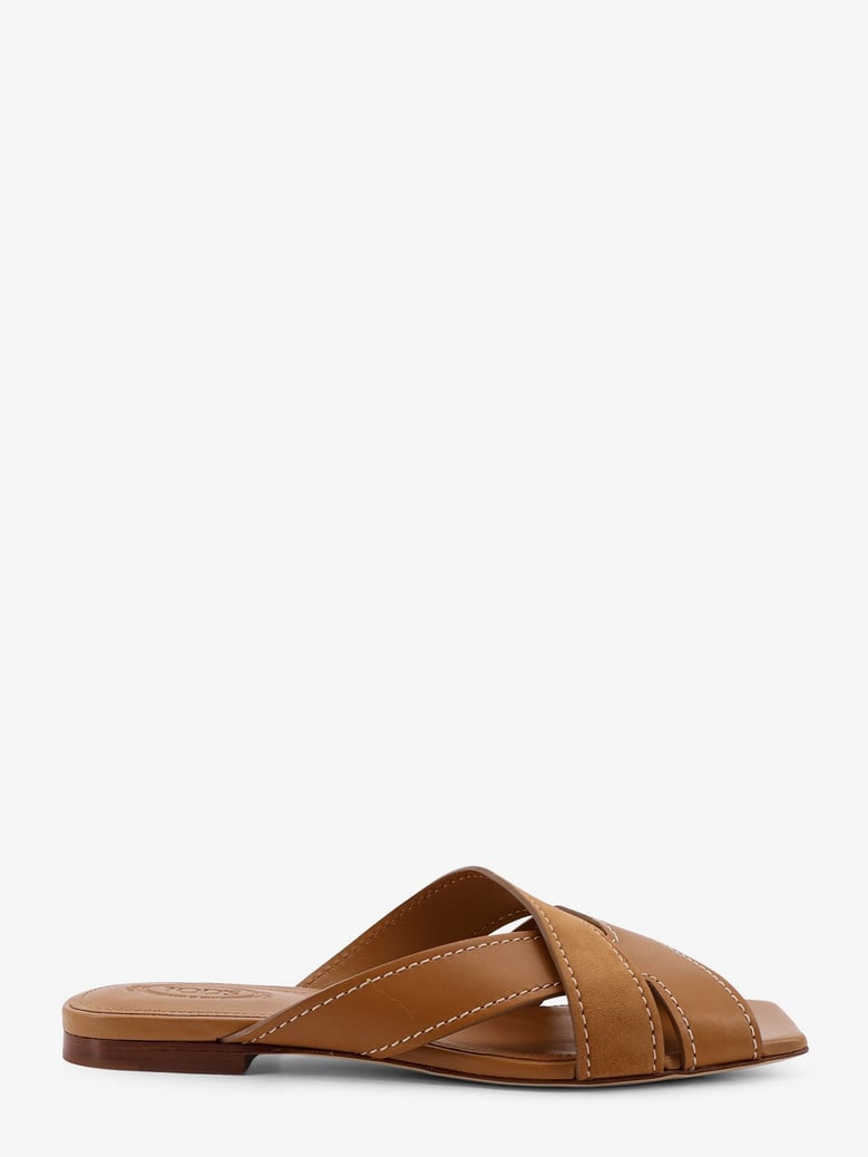 leather sandals with suede detail by Selfnex