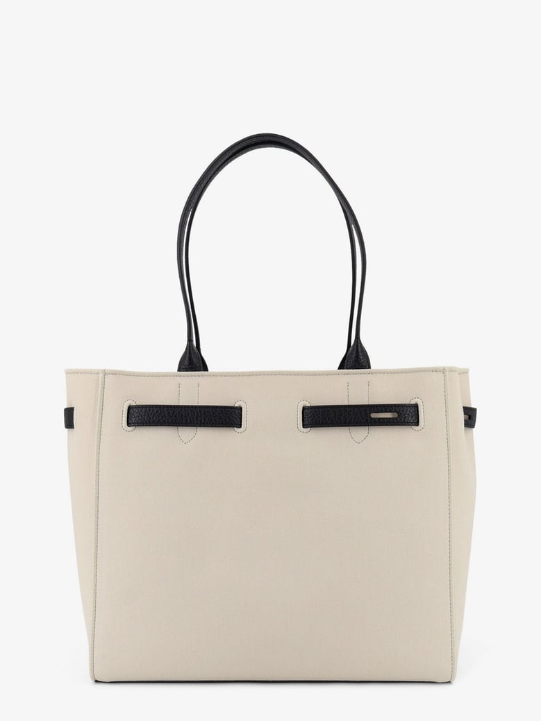 canvas shoulder bag with engraved logo by Selfnex