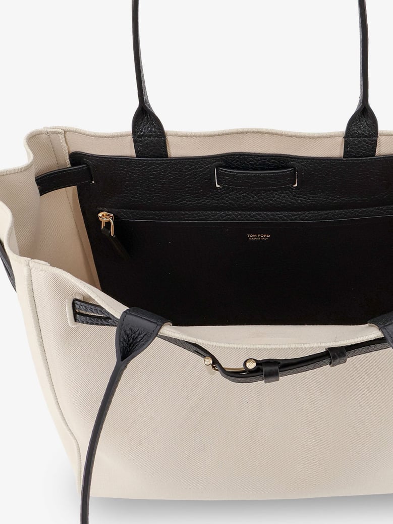 canvas shoulder bag with engraved logo by Selfnex